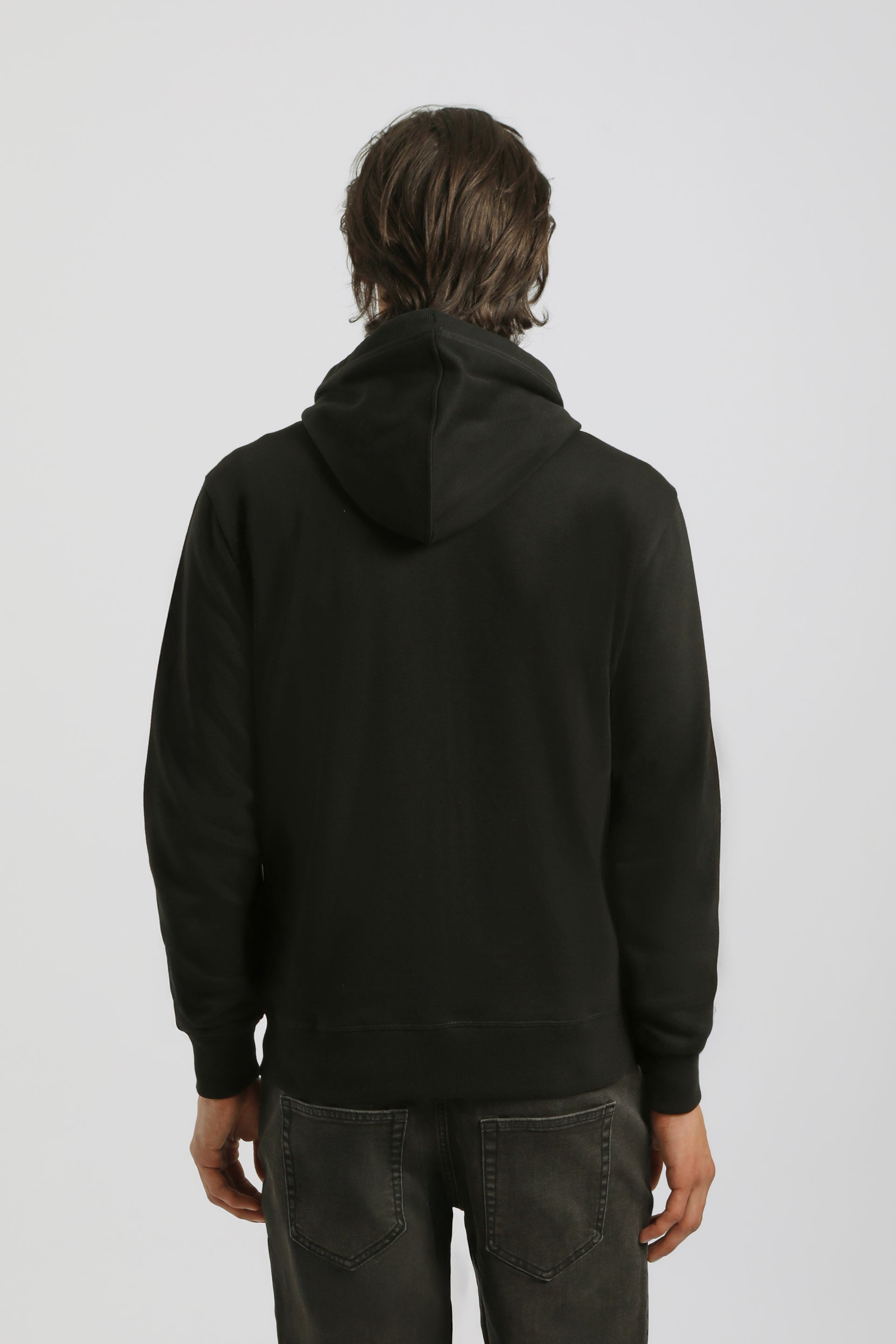 Felpa zip con cappuccio|Colore:Nero