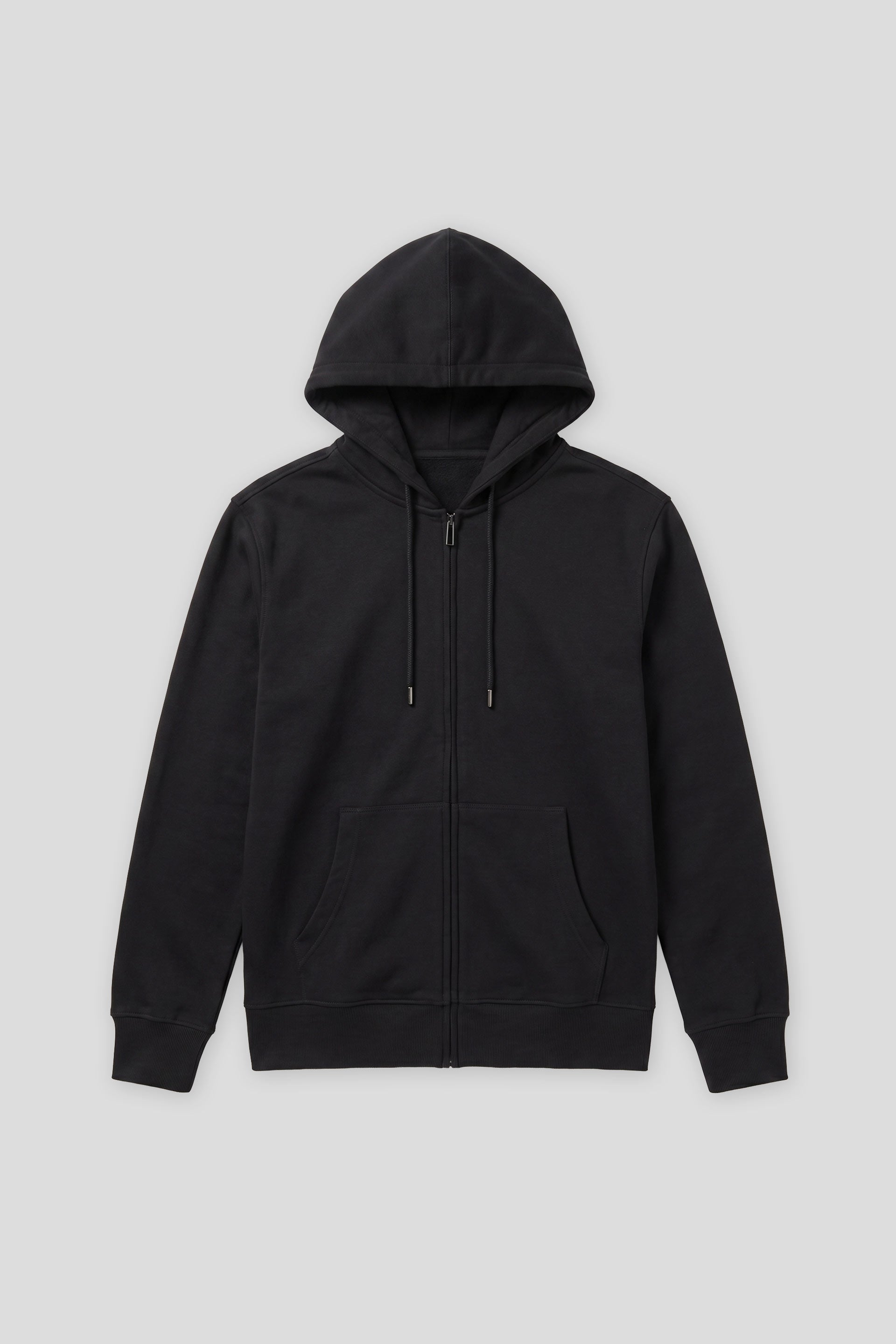 Felpa zip con cappuccio|Colore:Nero