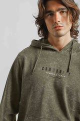 Felpa con cappuccio effetto marmorizzato|Colore:Verde