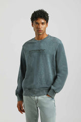 Felpa girocollo 100% cotone|Colore:Ciano