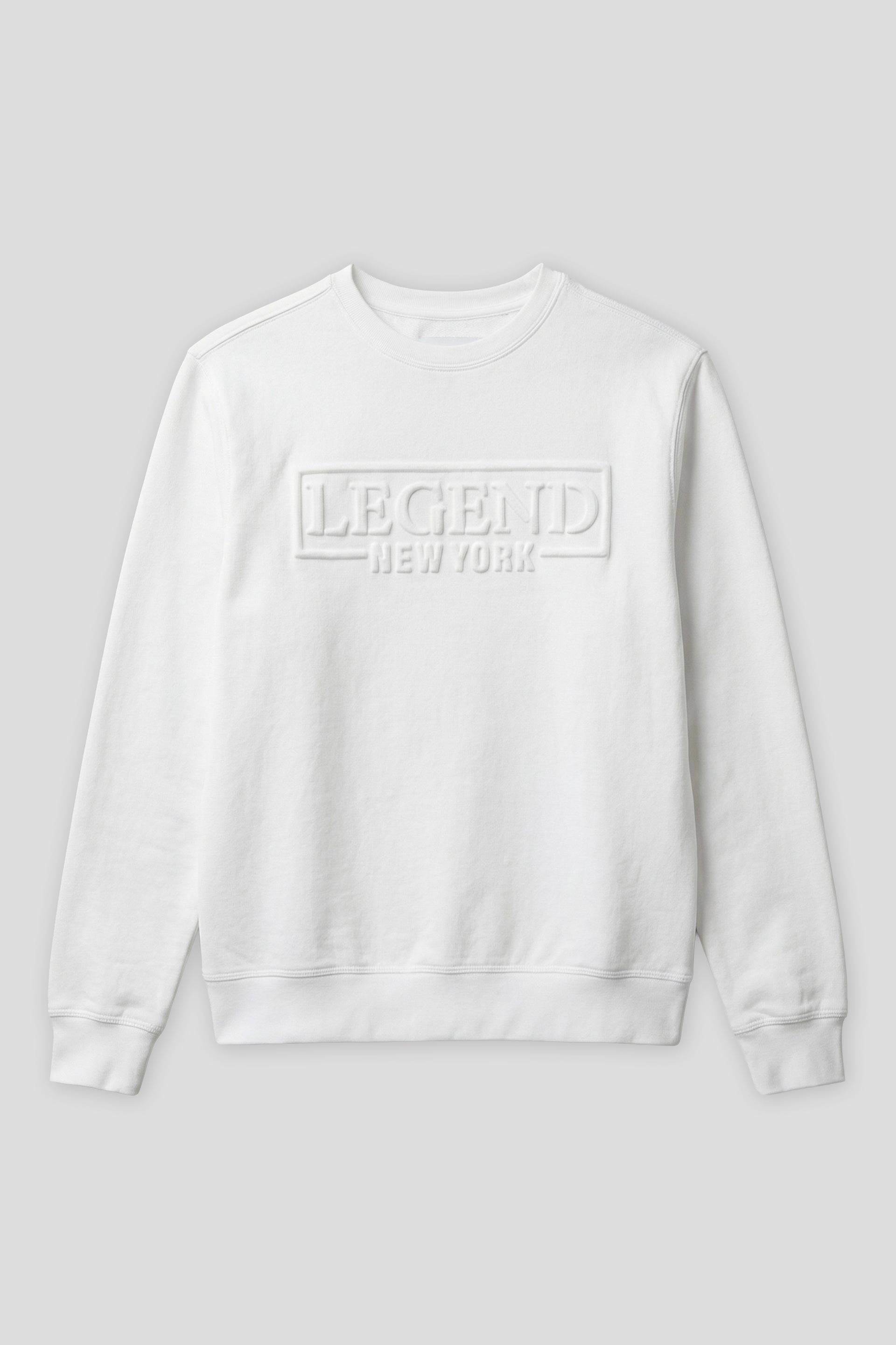 Felpa girocollo con stampa|Colore:Bianco