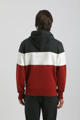 Felpa con cappuccio colorblock|Colore:Amaranto