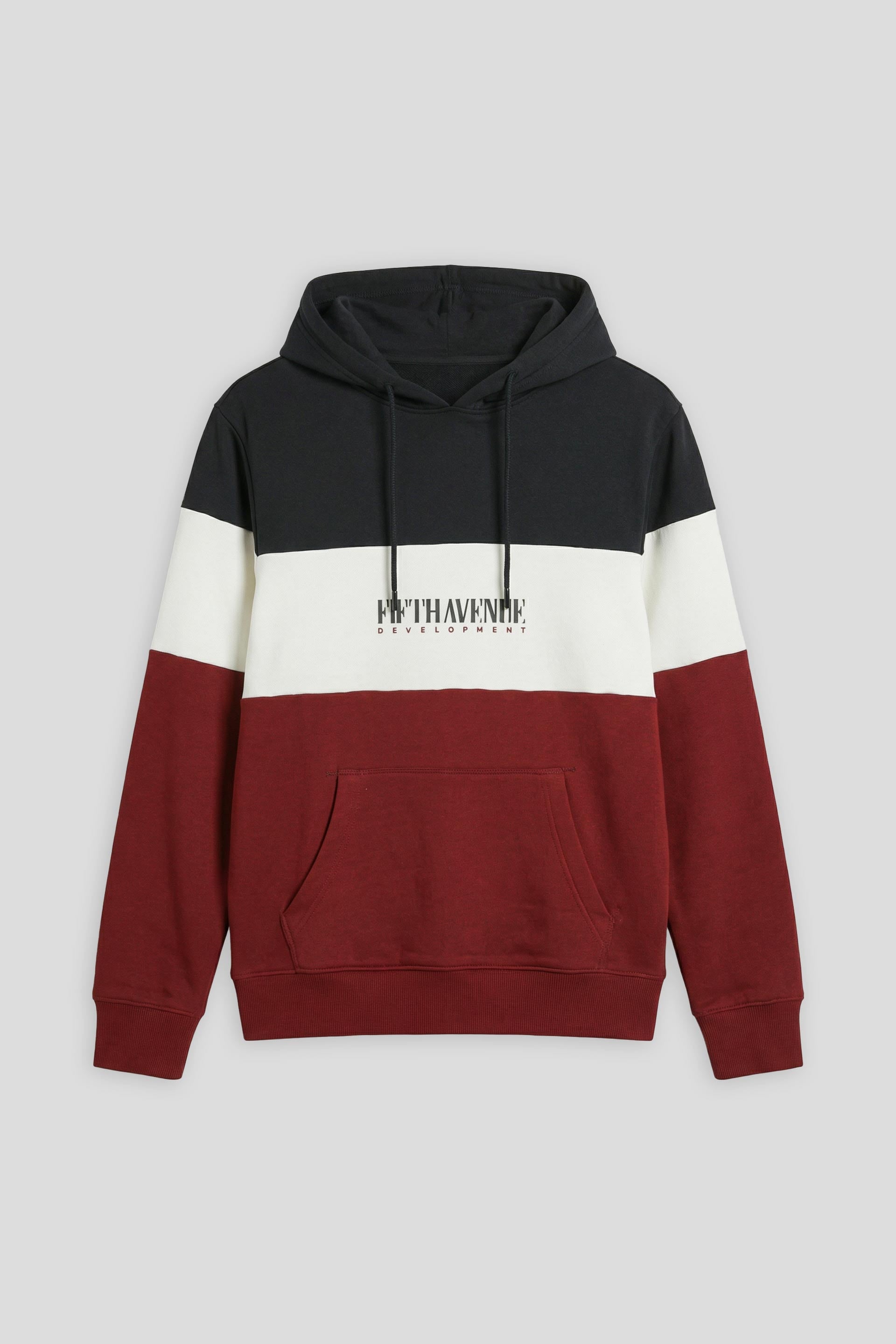 Felpa con cappuccio colorblock|Colore:Amaranto