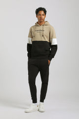 Felpa con cappuccio colorblock|Colore:Sabbia