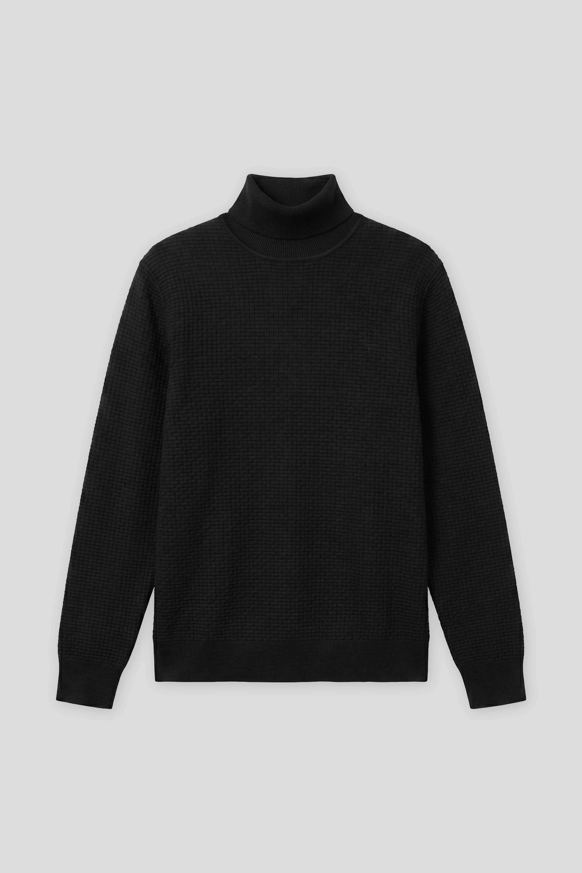 Maglia collo alto in viscosa|Colore:Nero