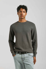 Maglia girocollo strutturata|Colore:Fango