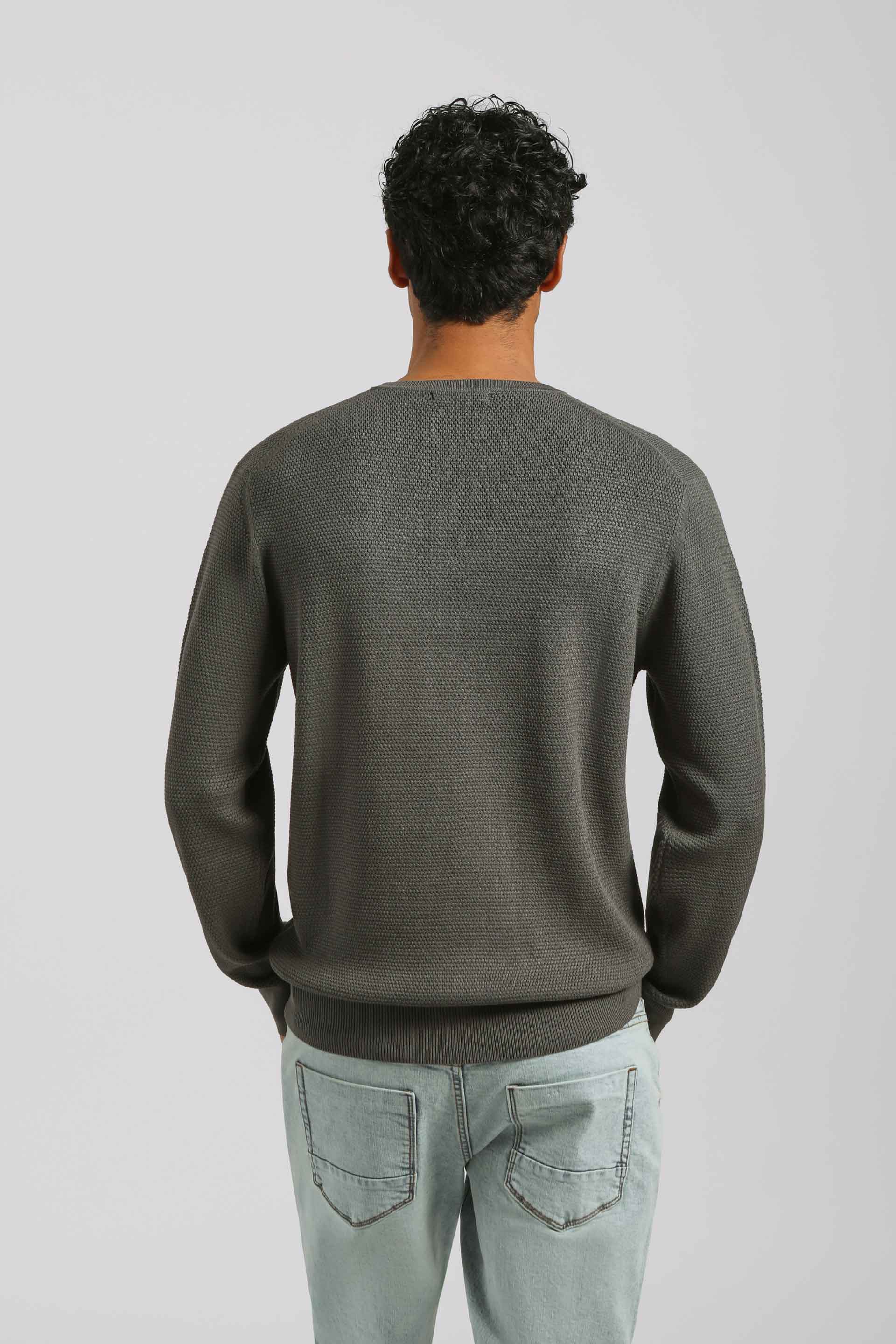 Maglia girocollo strutturata|Colore:Fango