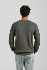 Maglia girocollo strutturata|Colore:Fango