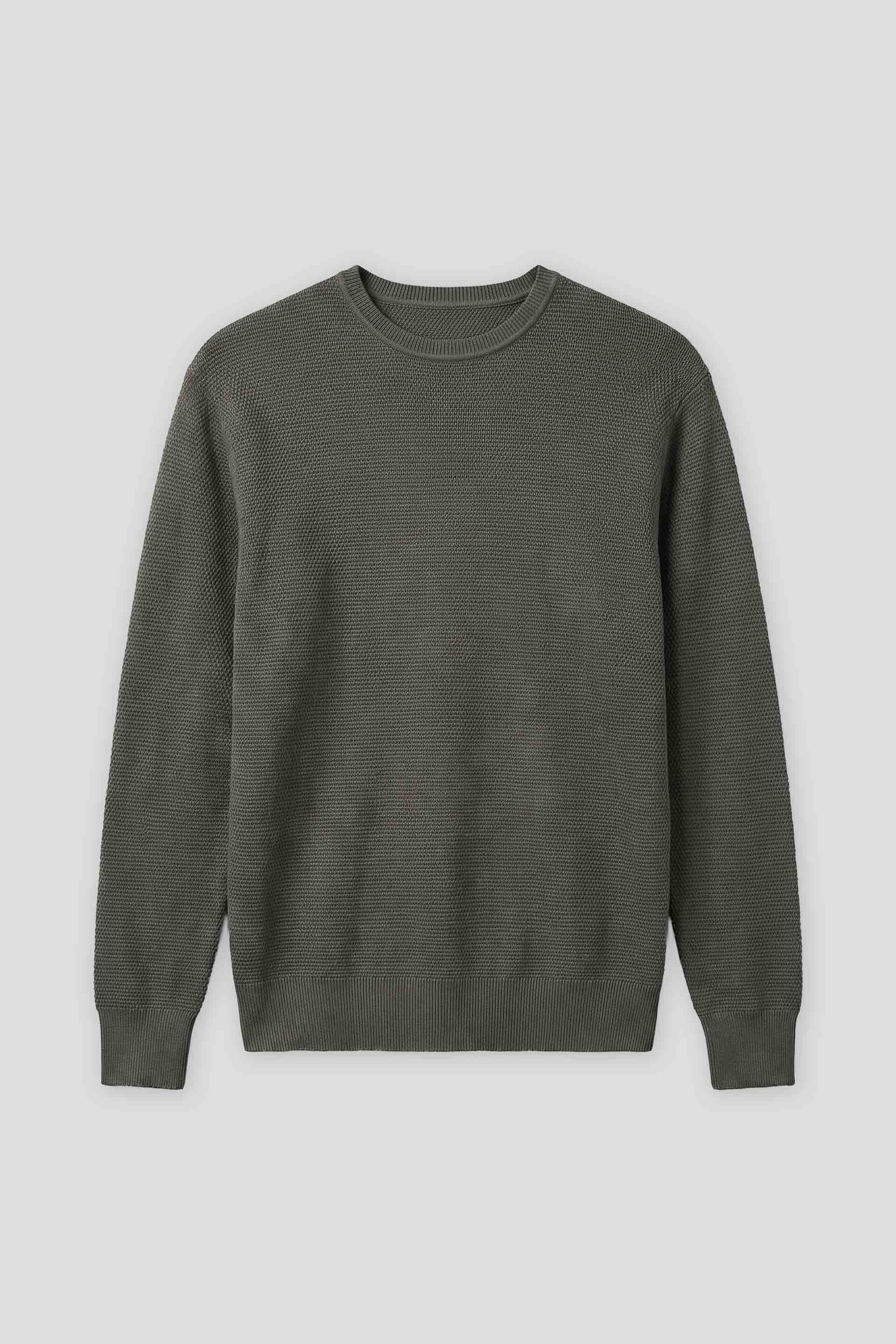 Maglia girocollo strutturata|Colore:Fango