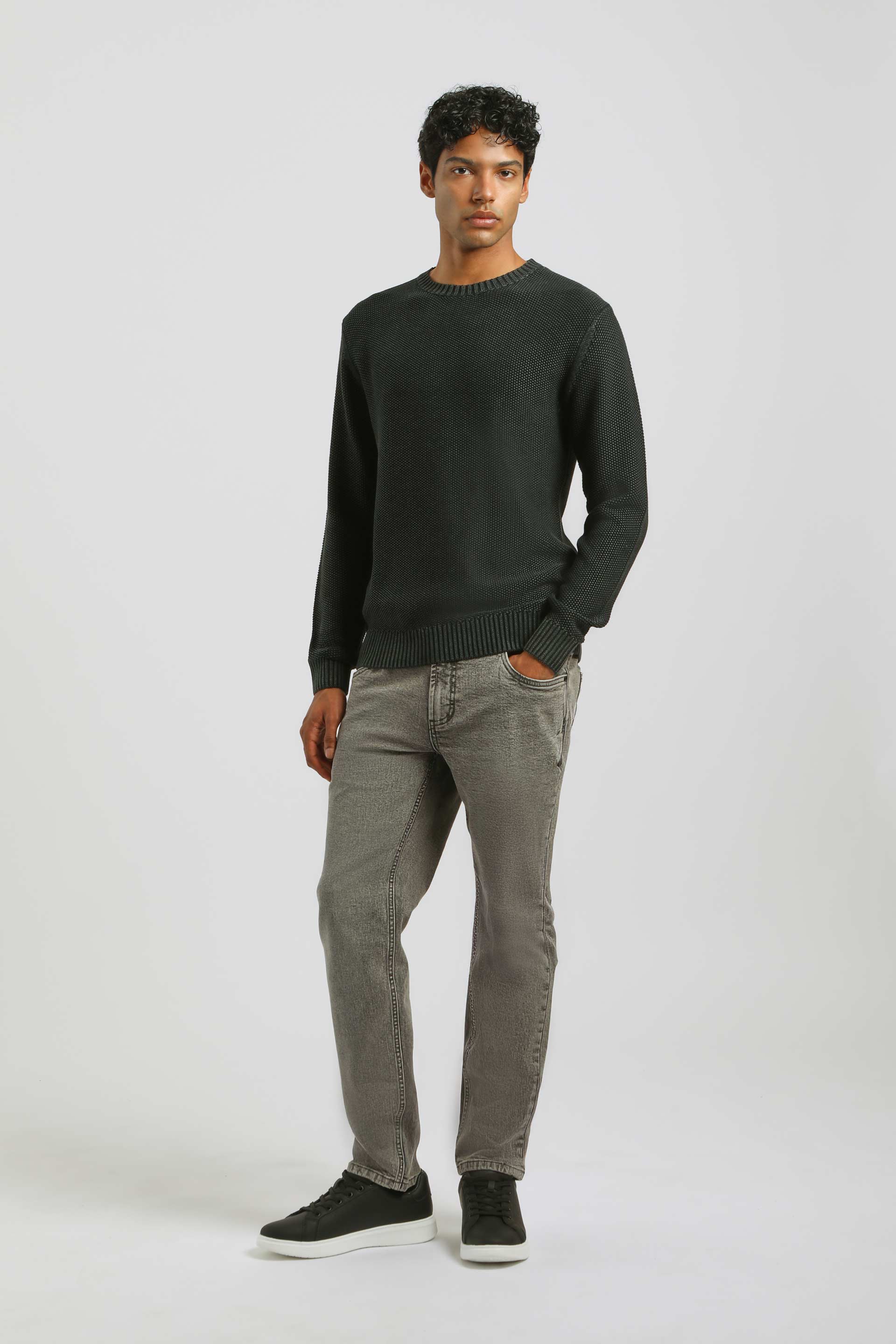 Maglia girocollo 100% cotone|Colore:Nero