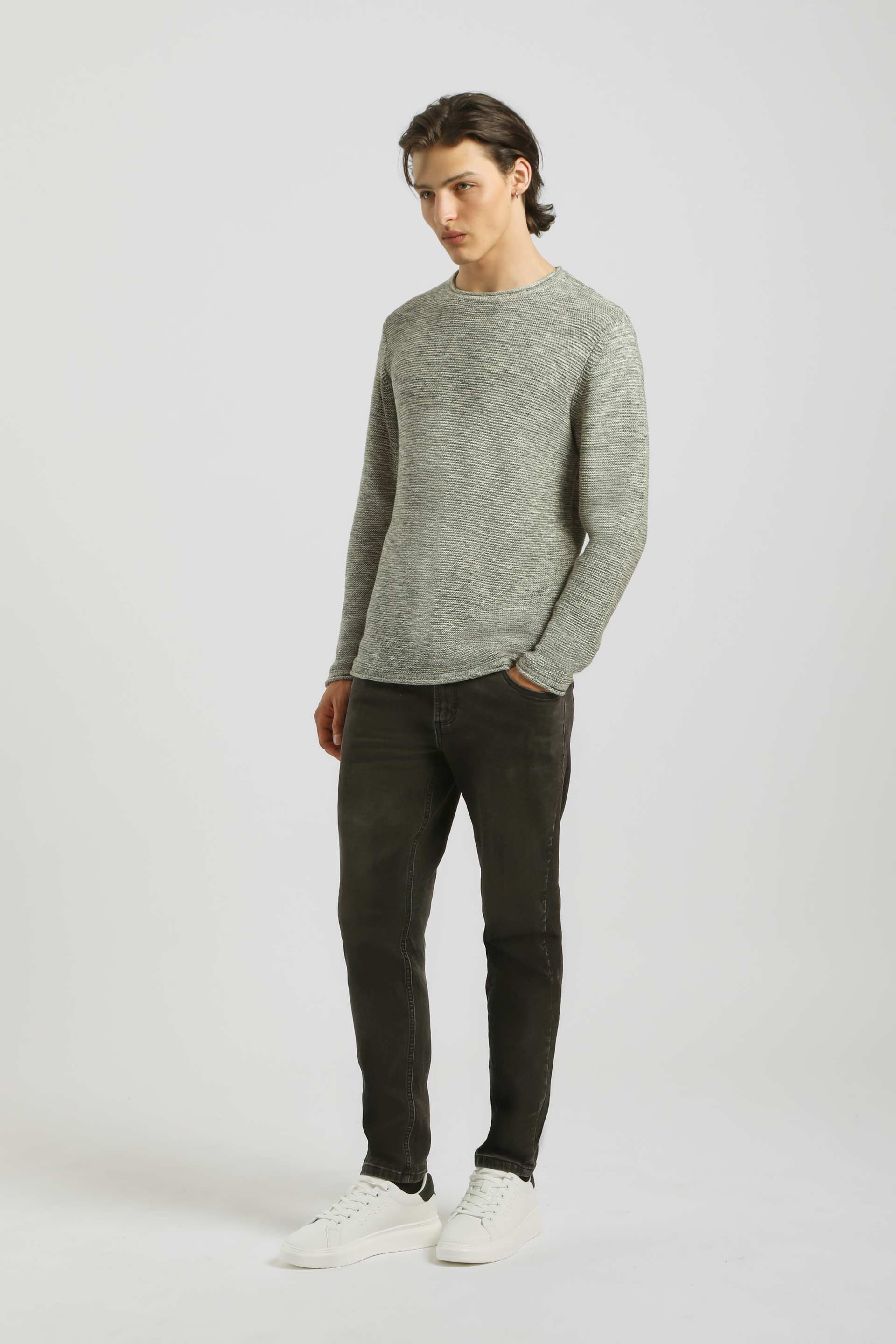 Maglia girocollo 100% cotone|Colore:Grigio tw