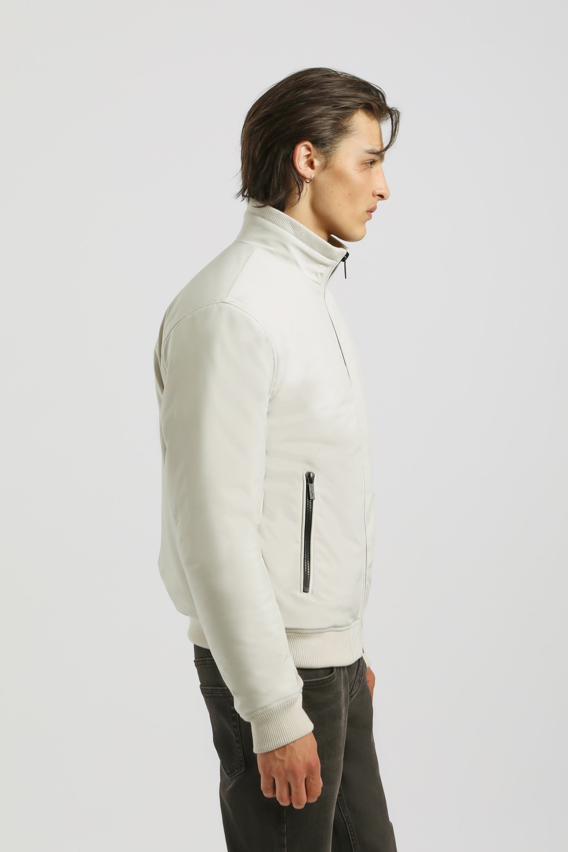 Bomber imbottito con collo lupetto|Colore:Ghiaccio