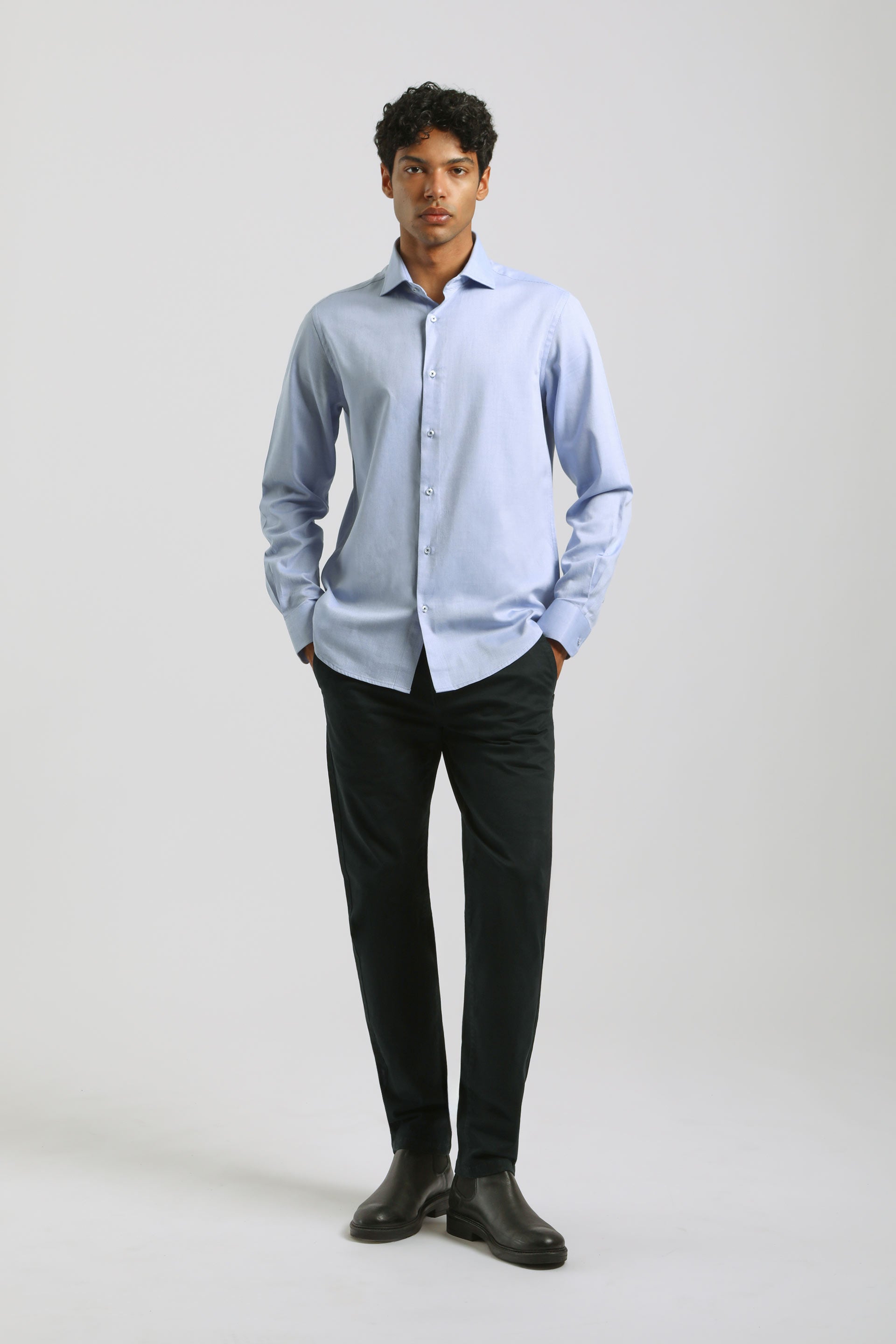 Pantaloni chino in cotone|Colore:Blue