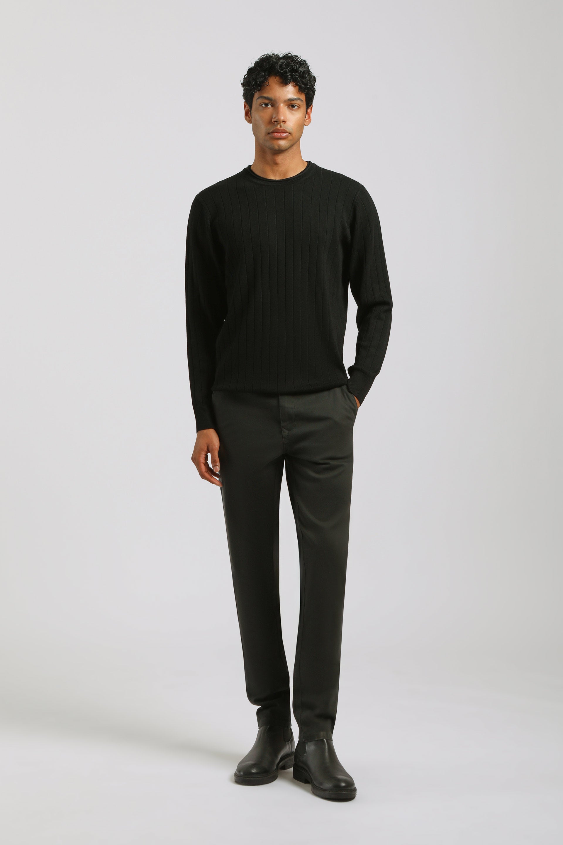 Pantaloni chino in cotone|Colore:Antracite