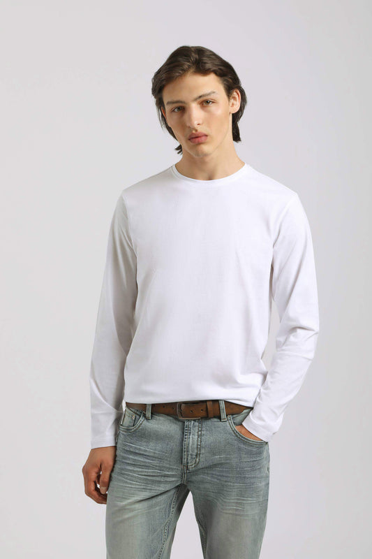 T-shirt manica lunga 100% cotone|Colore:Bianco