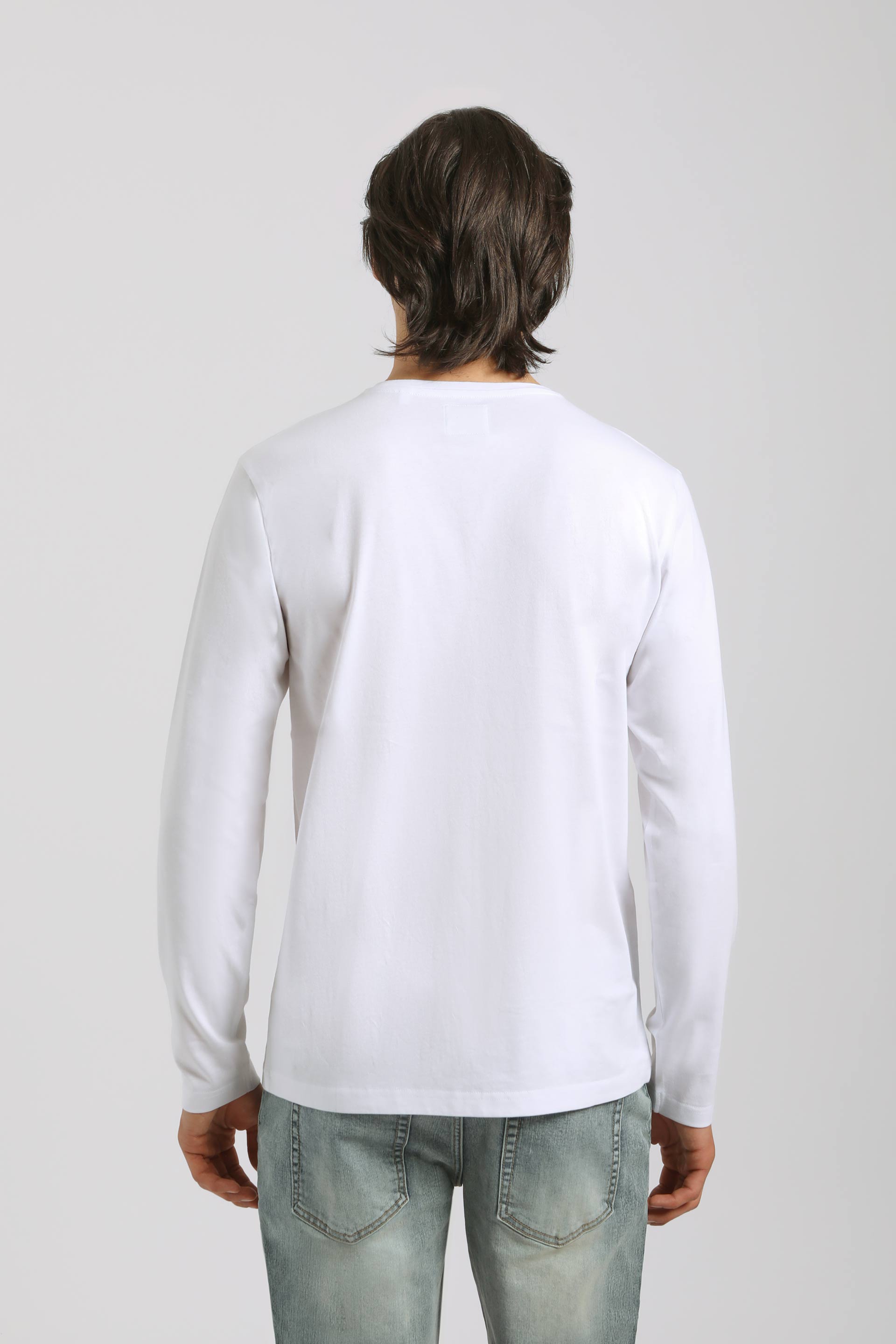 T-shirt manica lunga 100% cotone|Colore:Bianco