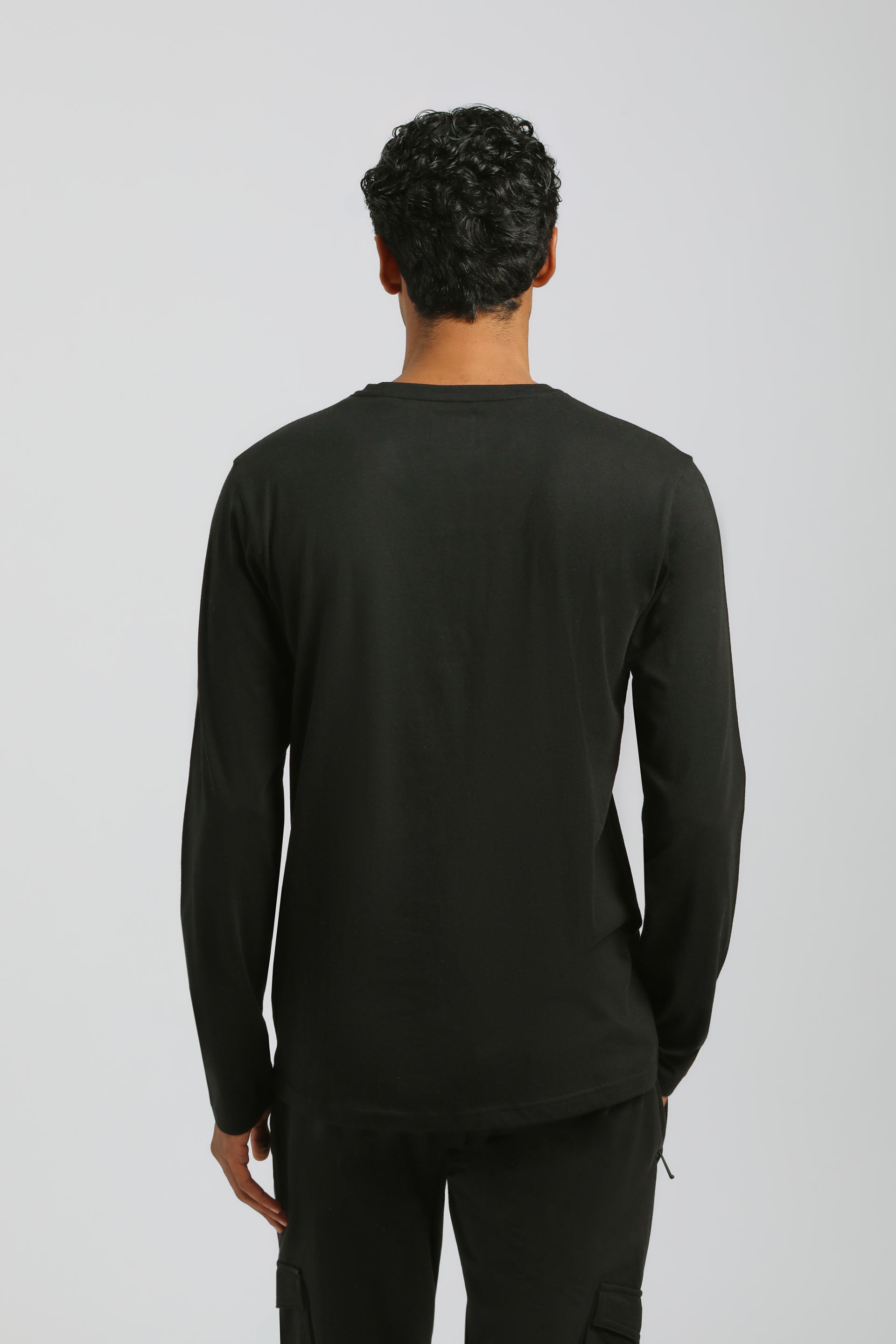 T-shirt manica lunga 100% cotone|Colore:Nero