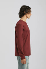 T-shirt manica lunga 100% cotone|Colore:Rubino