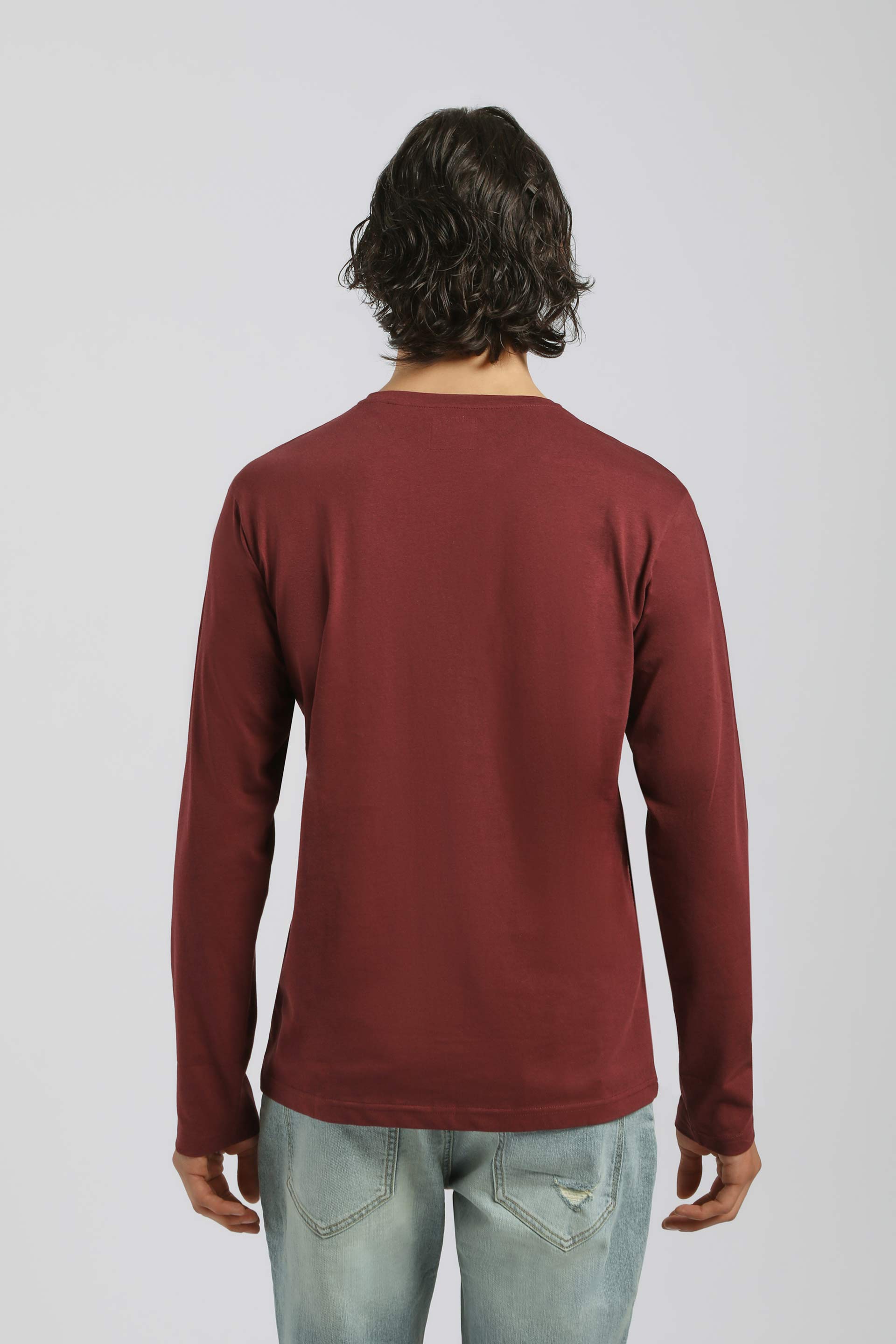 T-shirt manica lunga 100% cotone|Colore:Rubino