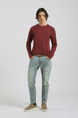 T-shirt manica lunga 100% cotone|Colore:Rubino