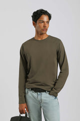 T-shirt manica lunga 100% cotone|Colore:Verde scuro
