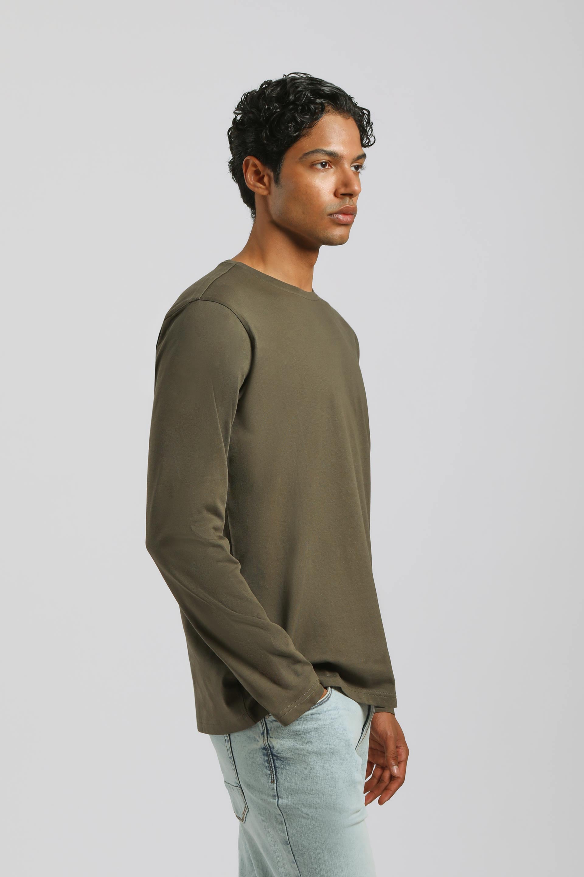 T-shirt manica lunga 100% cotone|Colore:Verde scuro