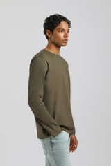 T-shirt manica lunga 100% cotone|Colore:Verde scuro