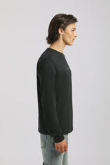 T-shirt manica lunga con stampa|Colore:Blu scuro