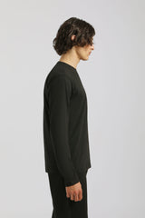 T-shirt manica lunga con stampa|Colore:Nero