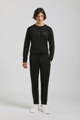 T-shirt manica lunga con stampa|Colore:Nero