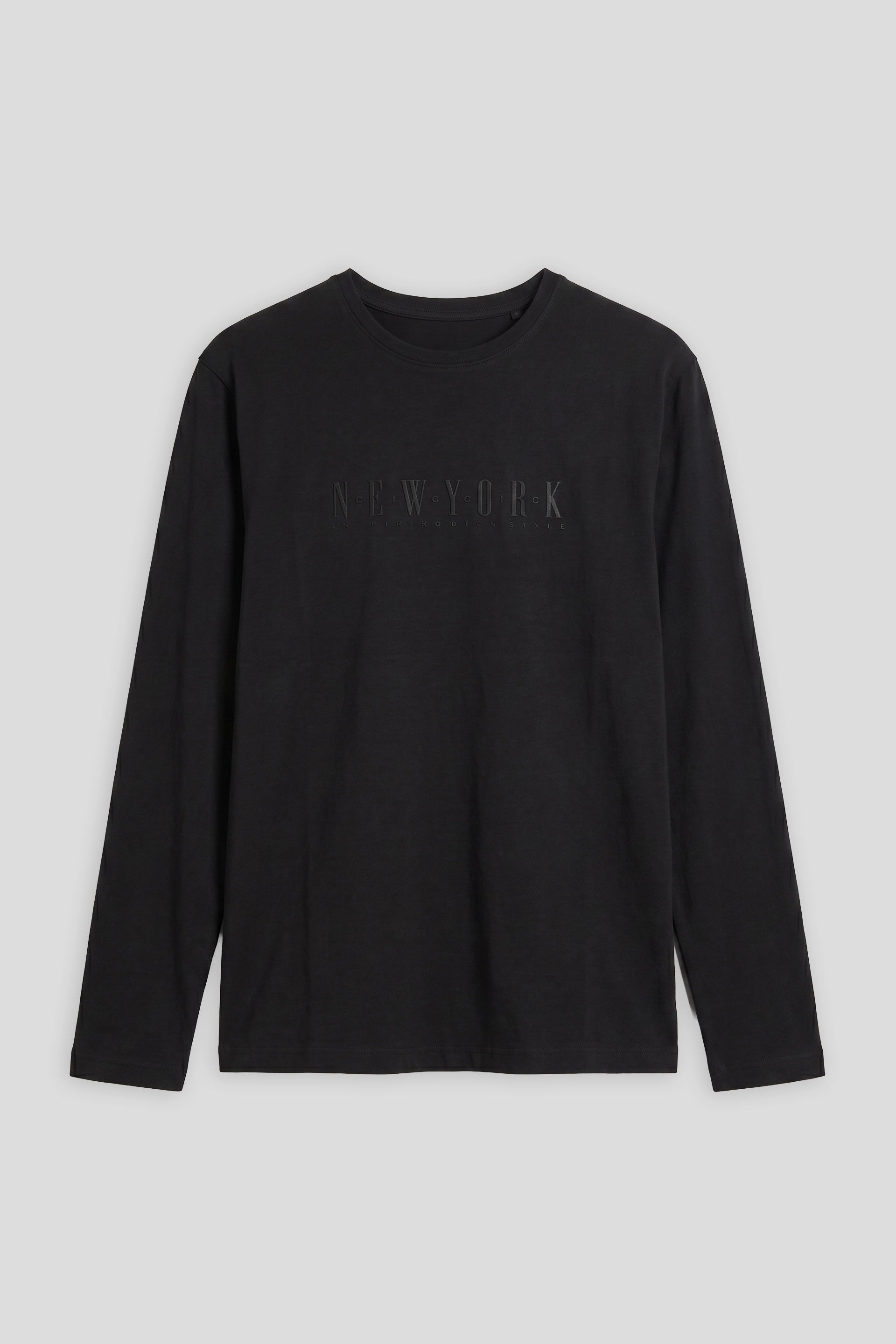 T-shirt manica lunga con stampa|Colore:Nero