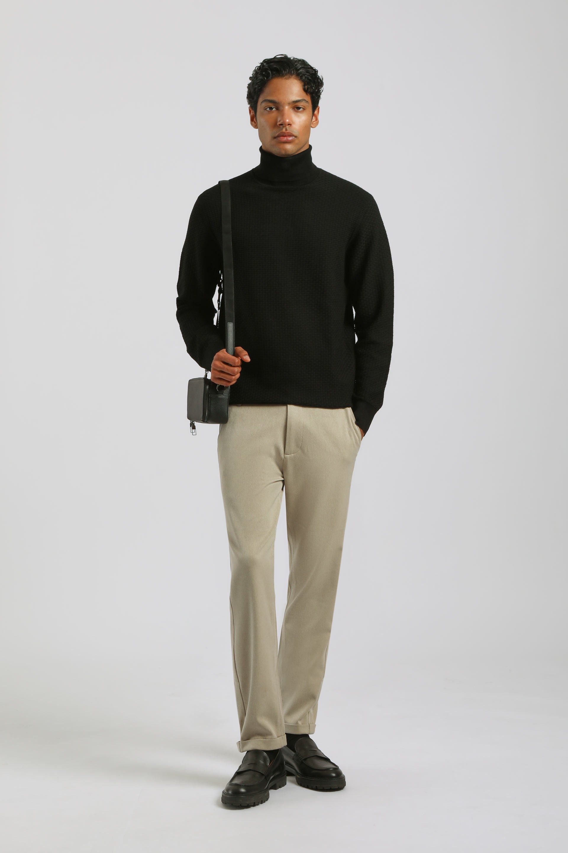 Pantaloni chino con laccetto|Colore:Beige