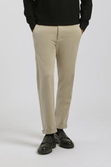 Pantaloni chino con laccetto|Colore:Beige