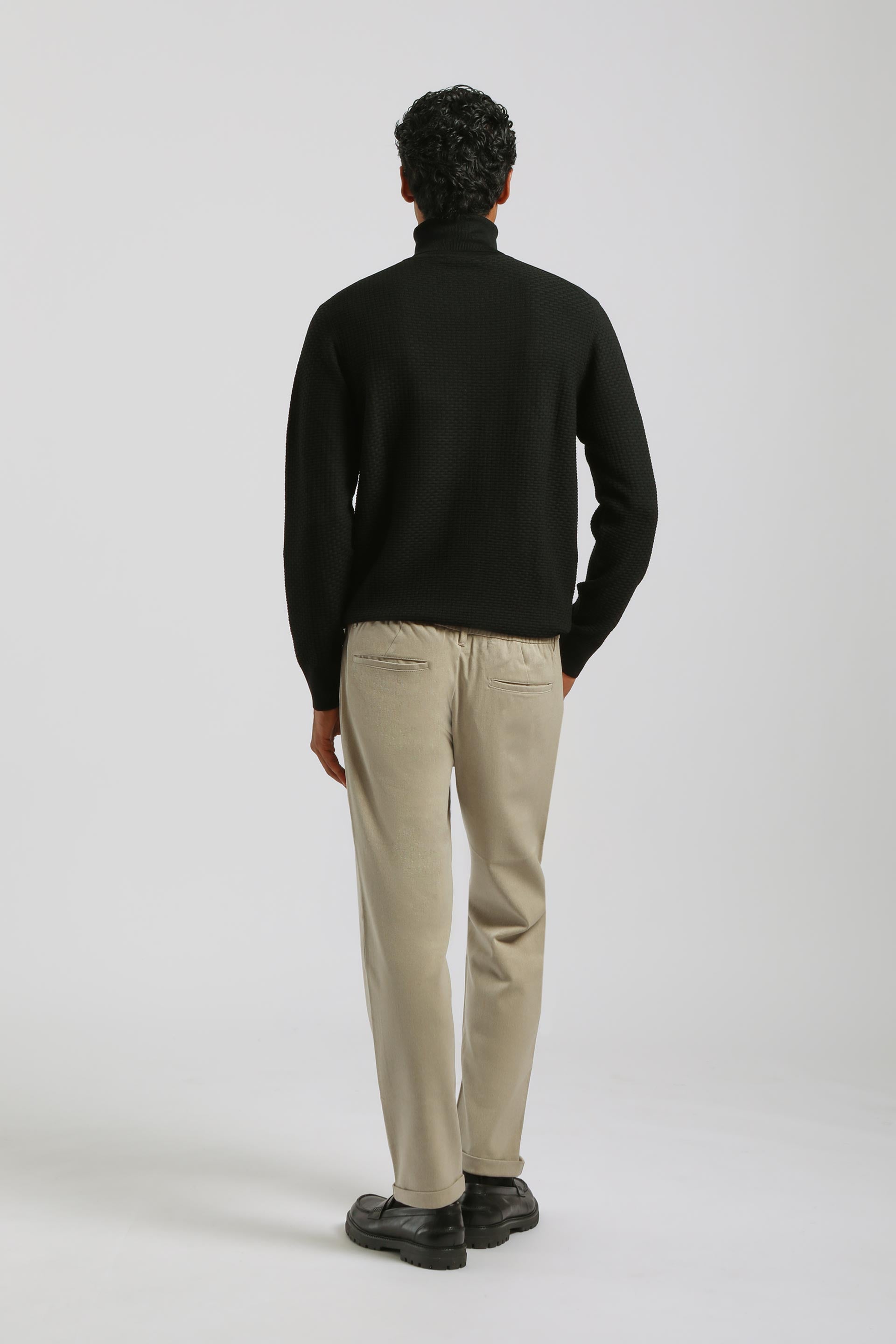 Pantaloni chino con laccetto|Colore:Beige
