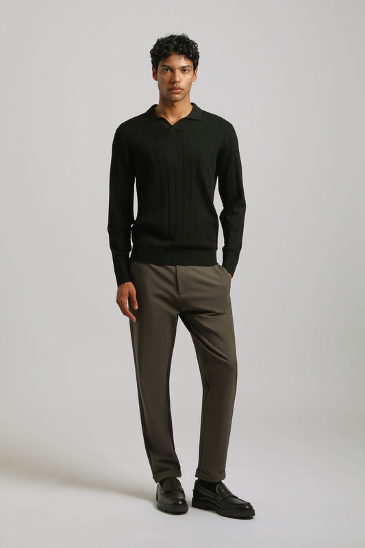 Pantaloni chino in tessuto tecnico|Colore:Verde