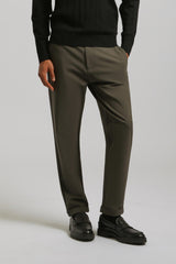 Pantaloni chino in tessuto tecnico|Colore:Verde
