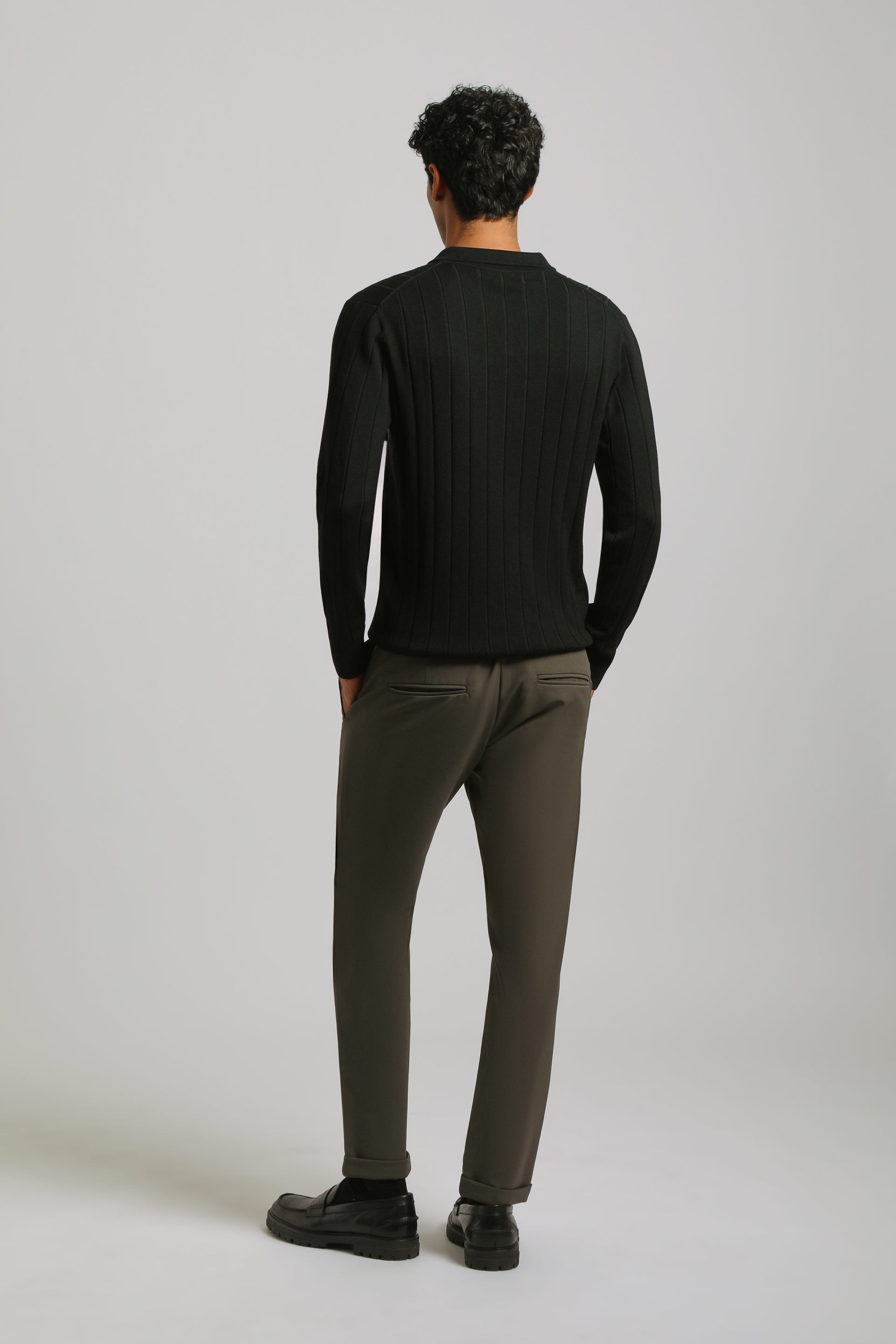 Pantaloni chino in tessuto tecnico|Colore:Verde