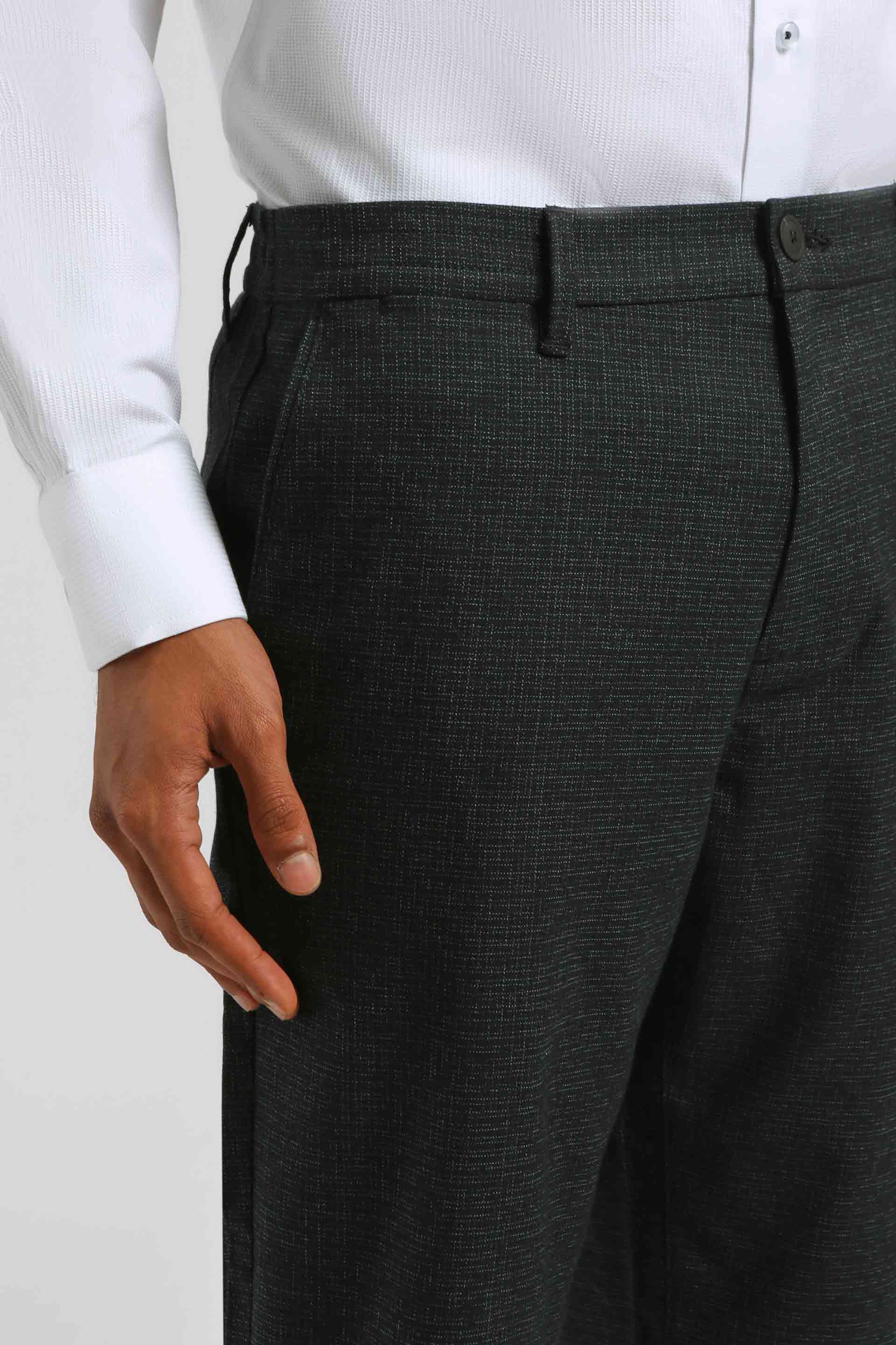 Pantaloni chino con fantasia a quadri|Colore:Blue
