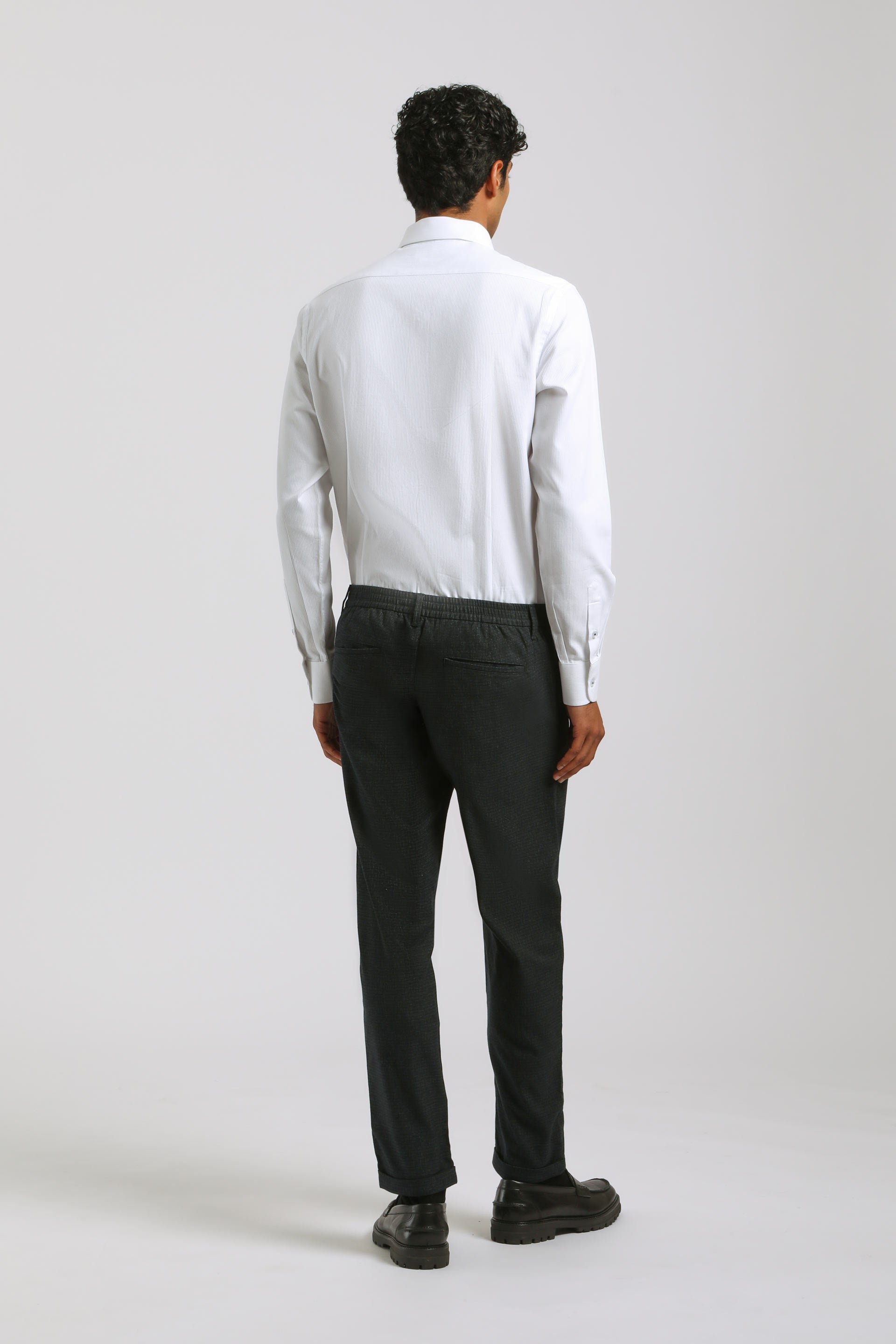 Pantaloni chino con fantasia a quadri|Colore:Blue