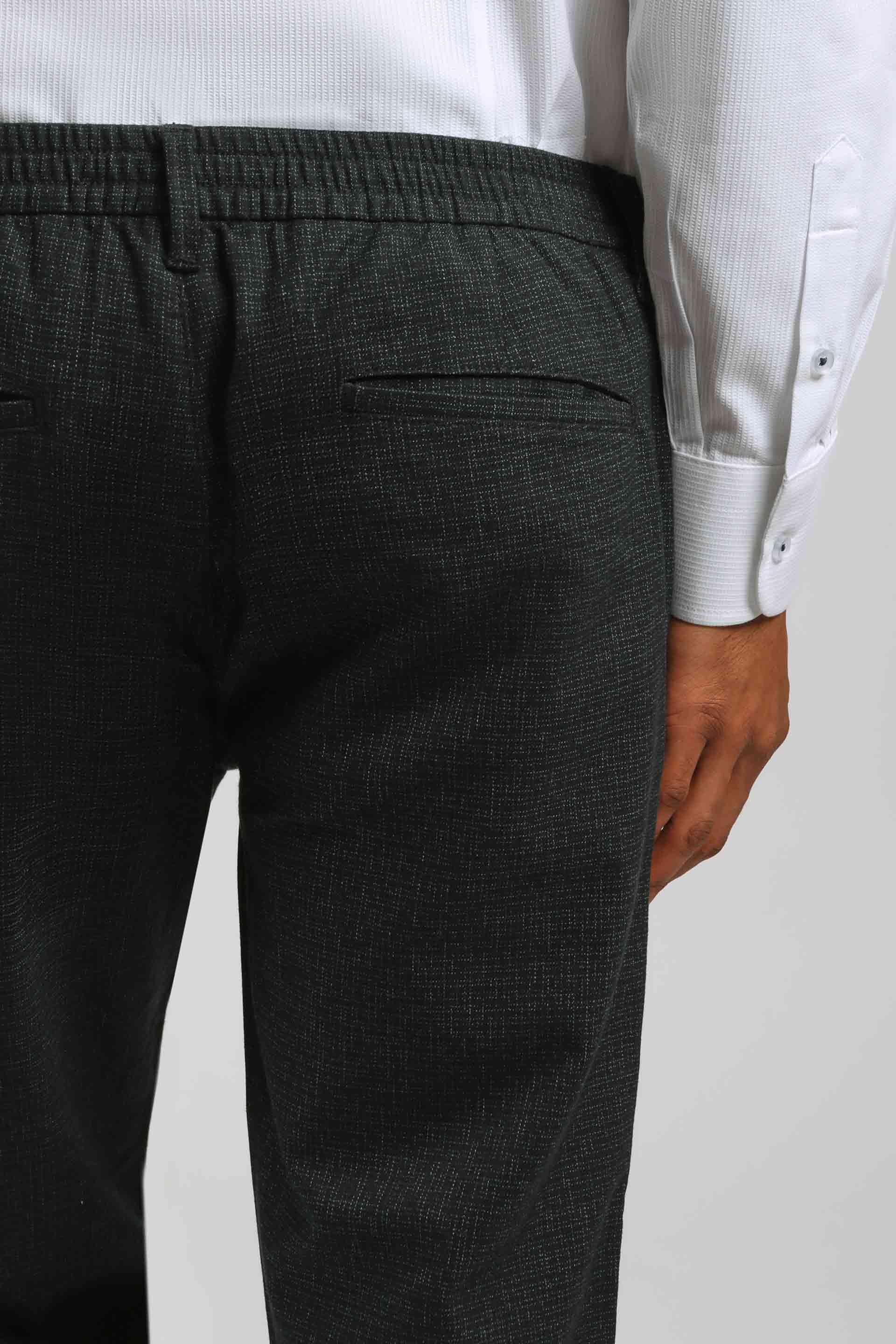 Pantaloni chino con fantasia a quadri|Colore:Blue