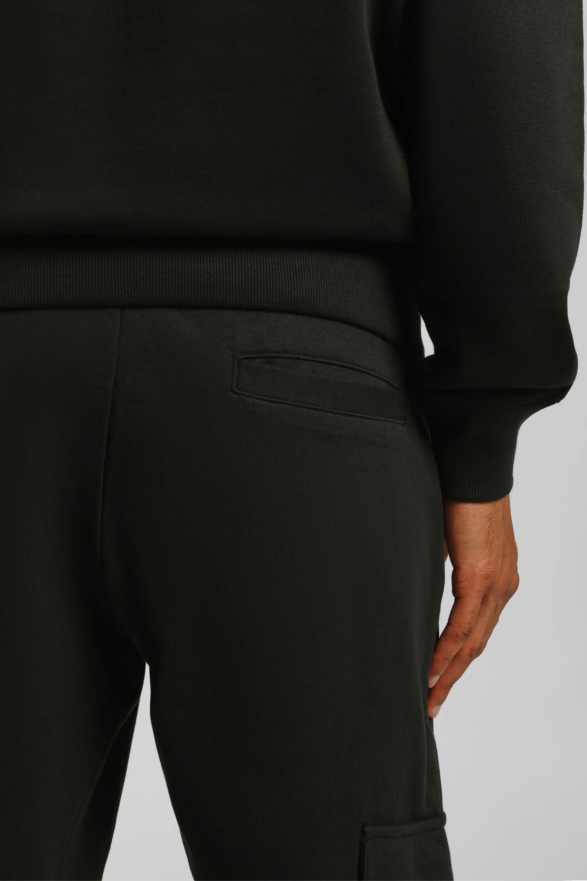 Jogger cargo in felpa|Colore:Nero