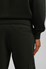 Jogger cargo in felpa|Colore:Nero