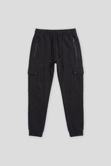 Jogger cargo in felpa|Colore:Nero