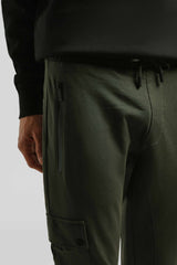Jogger cargo in felpa|Colore:Verde scuro