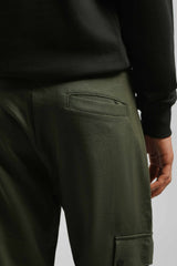 Jogger cargo in felpa|Colore:Verde scuro