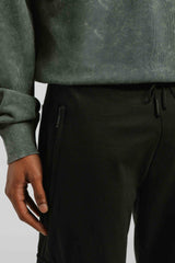 Jogger cargo in felpa|Colore:Nero