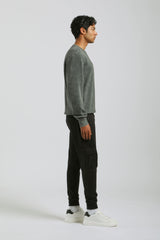 Jogger cargo in felpa|Colore:Nero