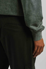 Jogger cargo in felpa|Colore:Nero