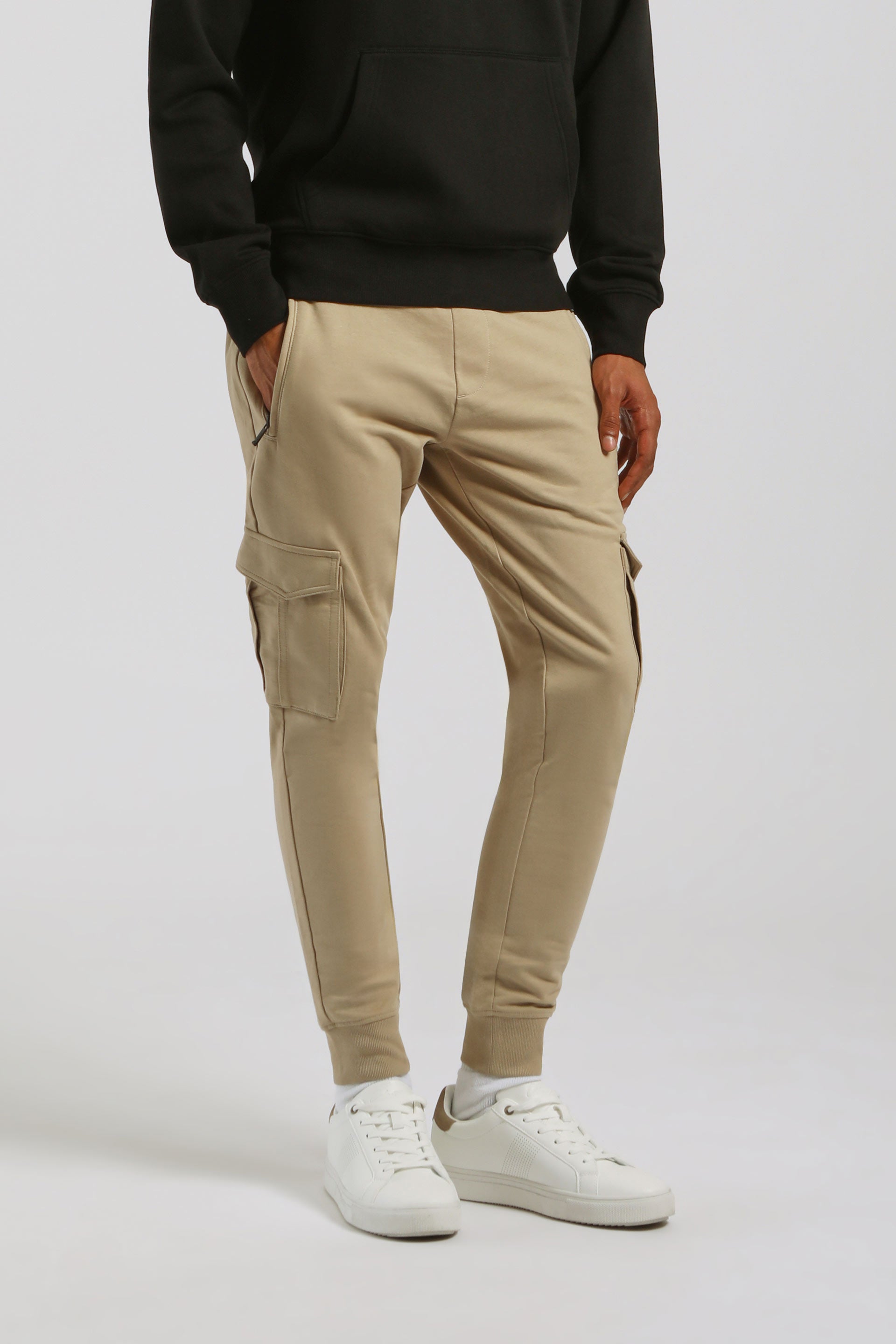 Jogger cargo in felpa|Colore:Sabbia