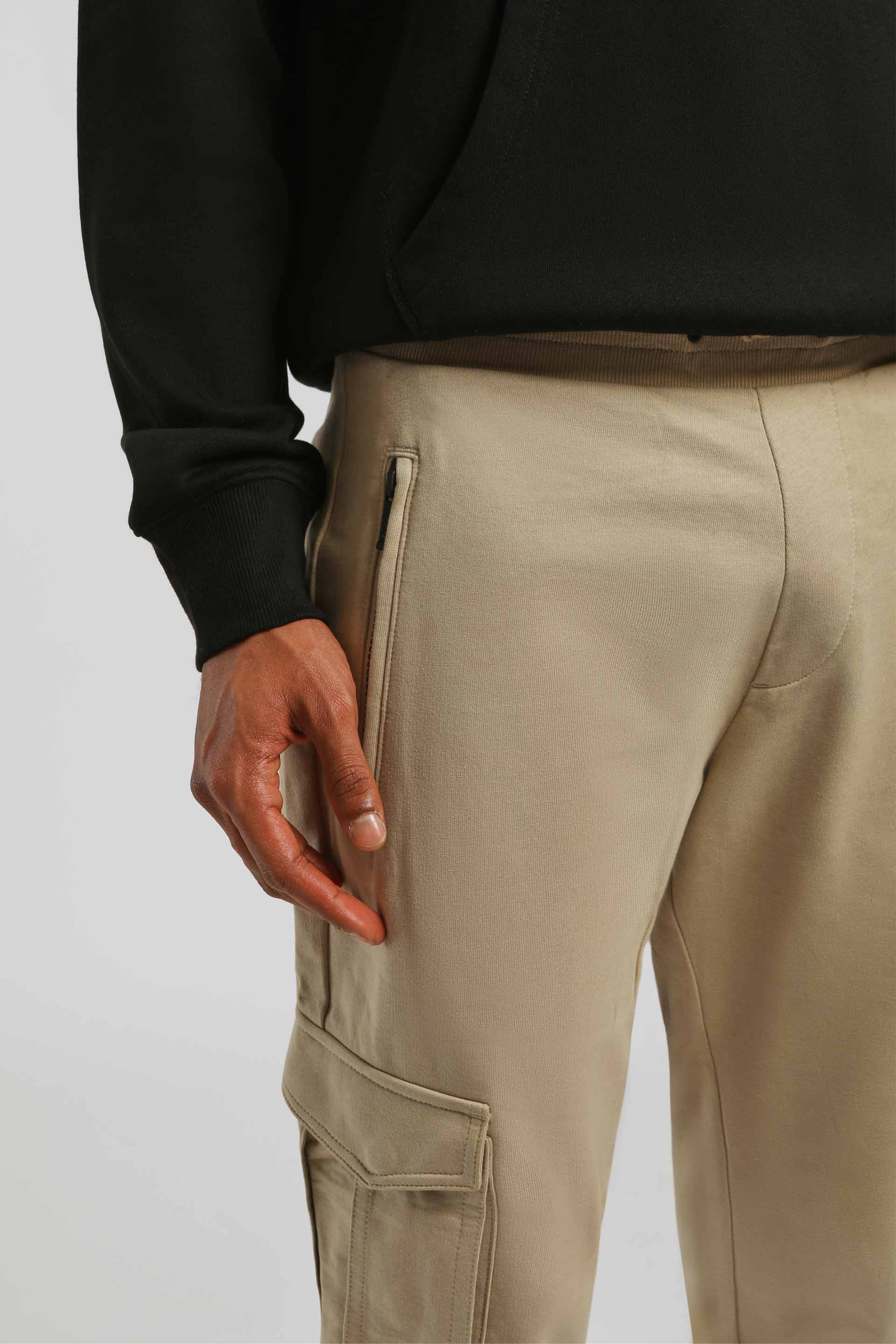 Jogger cargo in felpa|Colore:Sabbia